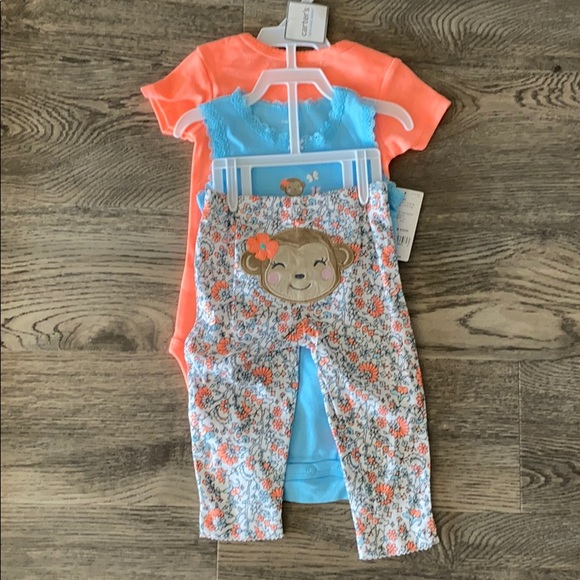 Carter's Other - Carters baby girl monkey set